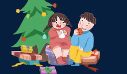 下雪漫画图,冬日童话的温馨画卷